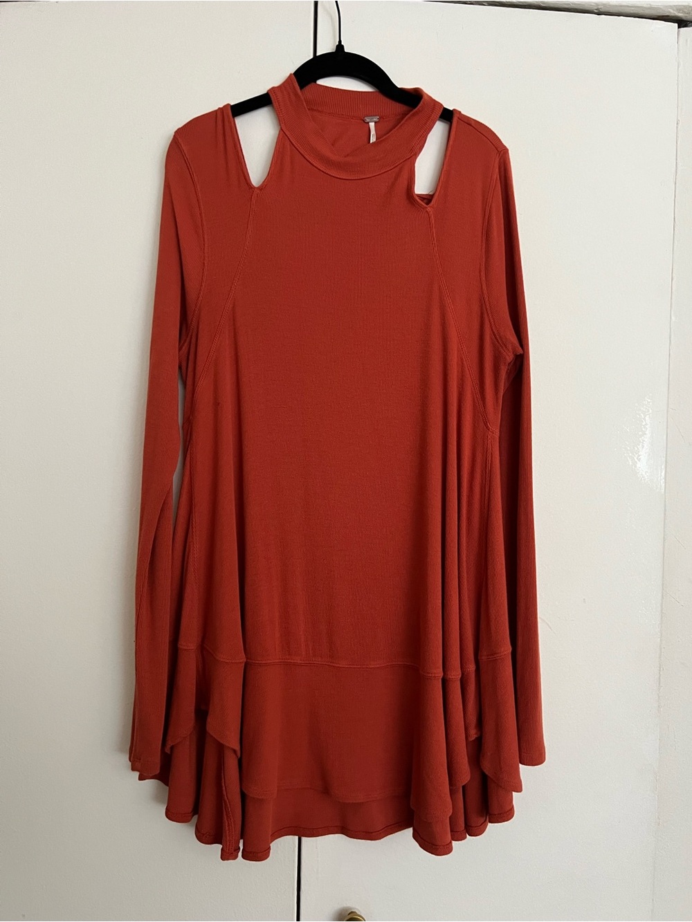 Free People Orange Long Sleeve Top